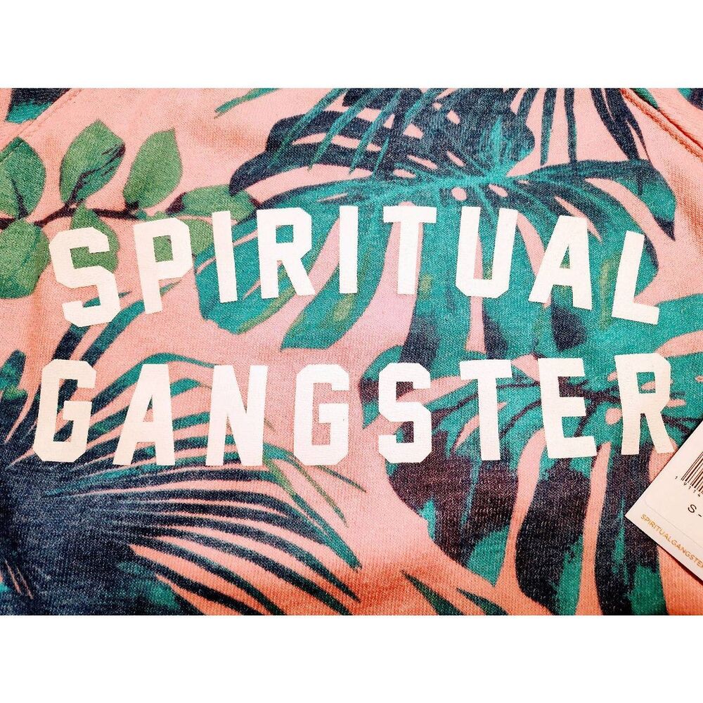 SPIRITUAL GANGSTER BIG KID PINK RAGLAN CREWNECK SWEATSHIRT NWY S/10 - Picture 3 of 15